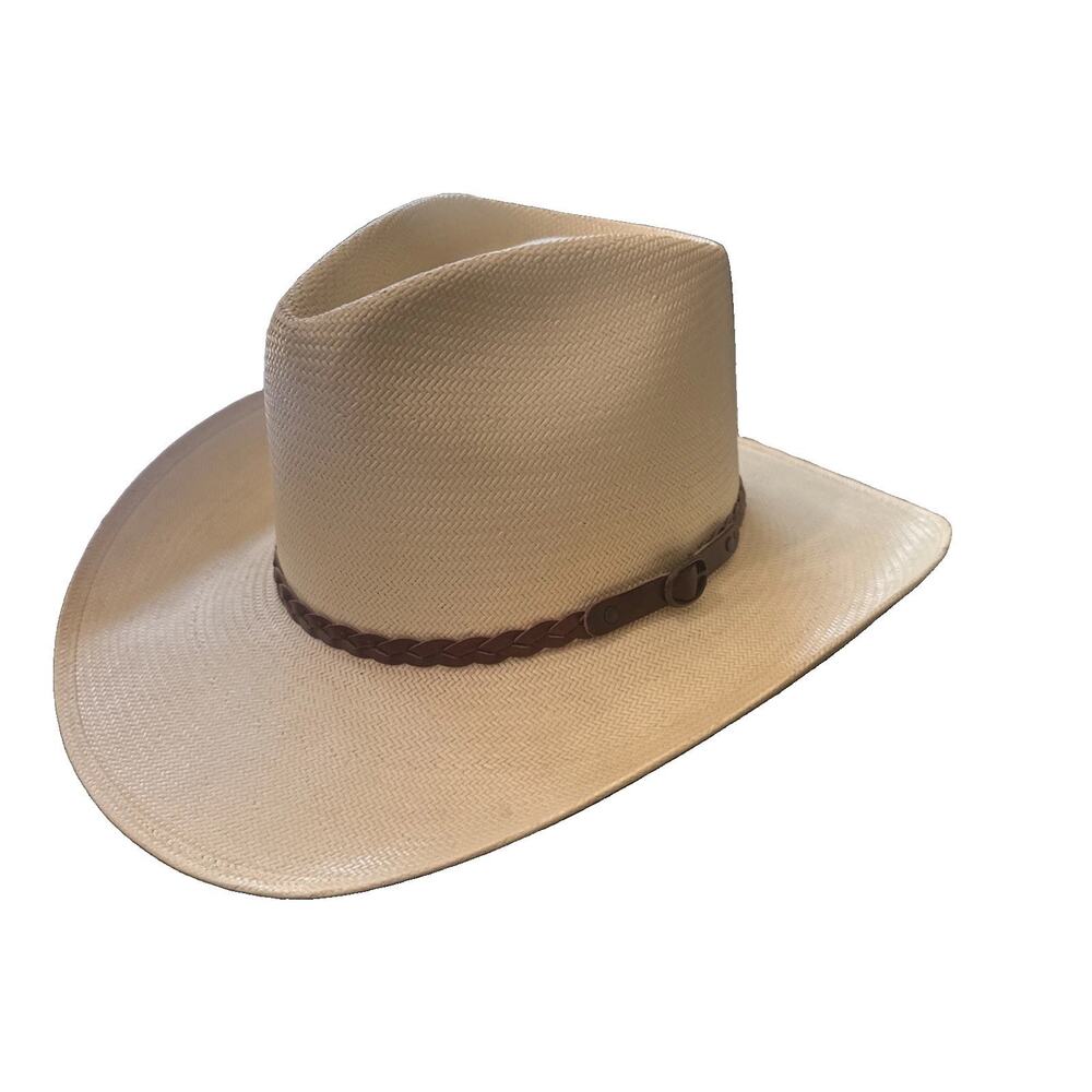 Stetson Evilla de Oro 1000X Straw Cowboy Hat Size 7 Western Ranch Shantung